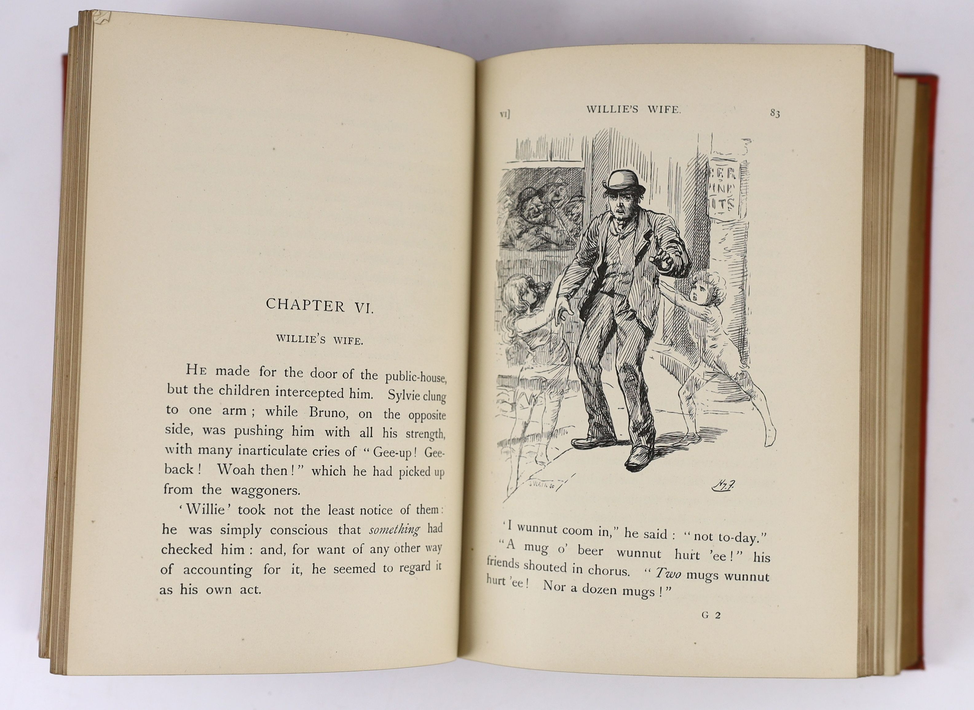 Dodgson, Charles Lutwidge (‘’Lewis Carroll’’) - Sylvie and Bruno Concluded, 1st edition, illustrated by Harry Furniss, advertisements at end, 8vo, original red cloth gilt, all edges gilt, half title inscribed, ‘’Mrs Fall